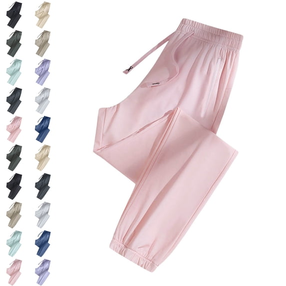 Bmisegm Girls Sweatpants Casual Jogger Pants with Drawstring Waist Cool Comfort Loose Fit Athletic Trousers for Play and Everyday Wear Workout Pants 6-15 Years,02_Pink,12-13 Years