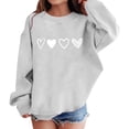 thumbnail image 1 of Bmisegm Girls Sweatshirt Casual Winter Fashion Print Pullover Top Soft Hoodie Long Sleeve Top for Children Kids 3-10 Years,02_Light Gray,8-9 Years, 1 of 4