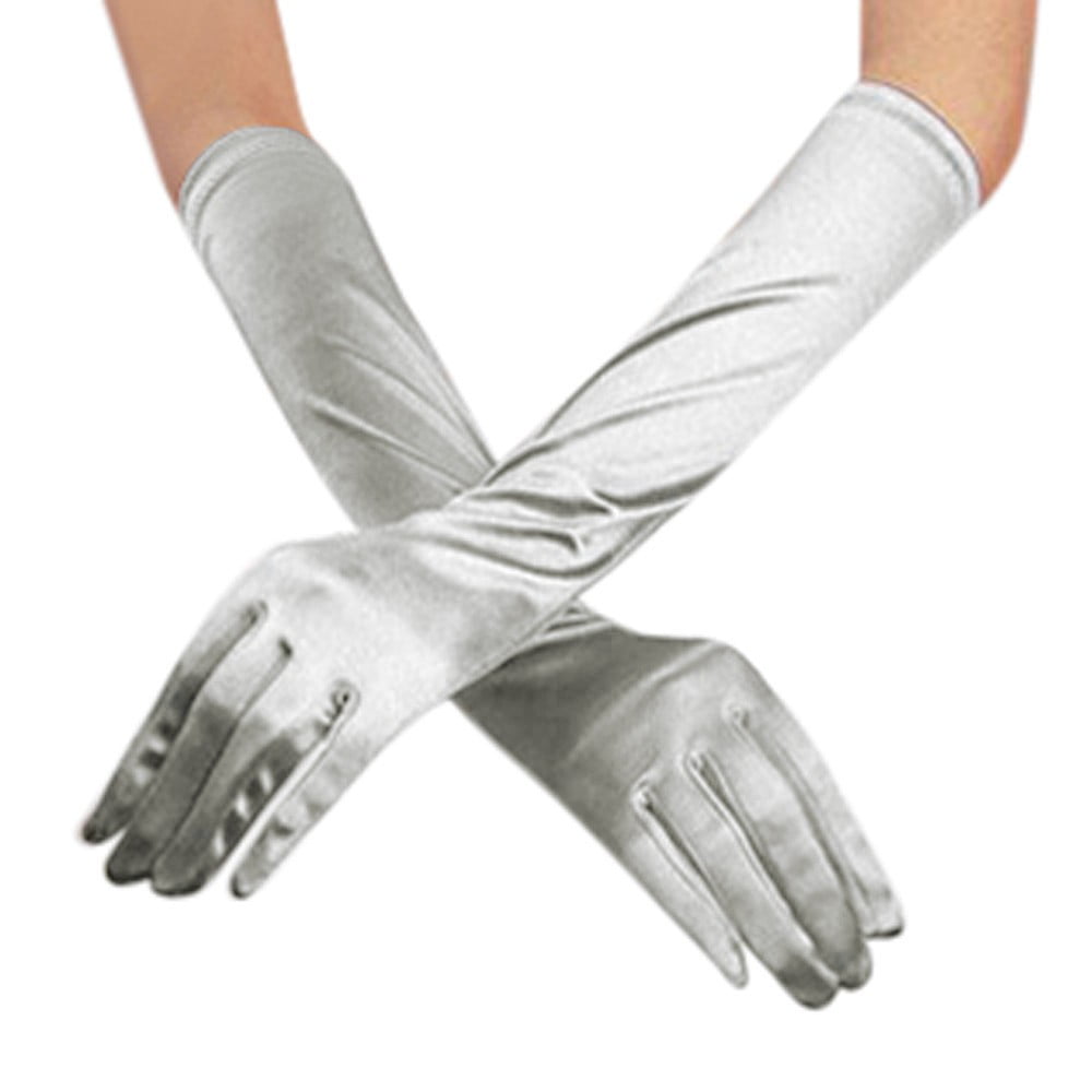 knee length dresses for ladies Dents Womens Long Opera Satin Gloves in Black