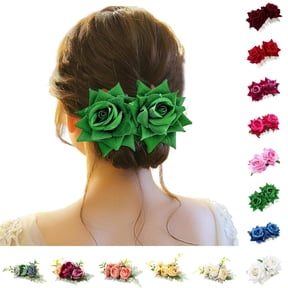 Bmisegm Hair Comb Rose Fascinator Hair Clip with Teeth Bohemian Bride Wedding Graduation Hair Accessories for Women One Size