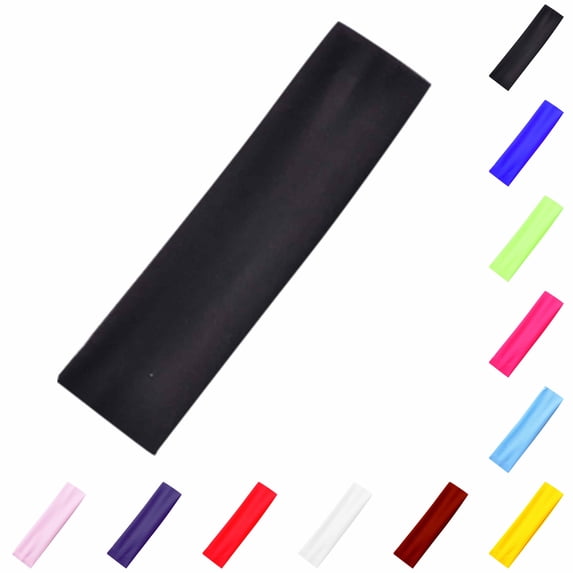 Bmisegm Headbands for Girls Elastic Sports Headband 12 Colors for Yoga Running Fitness Scarf for Hair 4-12Y Black,One Size