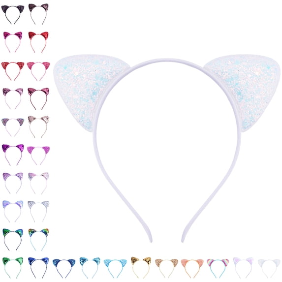 Bmisegm Headbands for Women Carnival Childrens Candy Color Cat Ears Fascinator Thin Headband Hair Accessories One Size