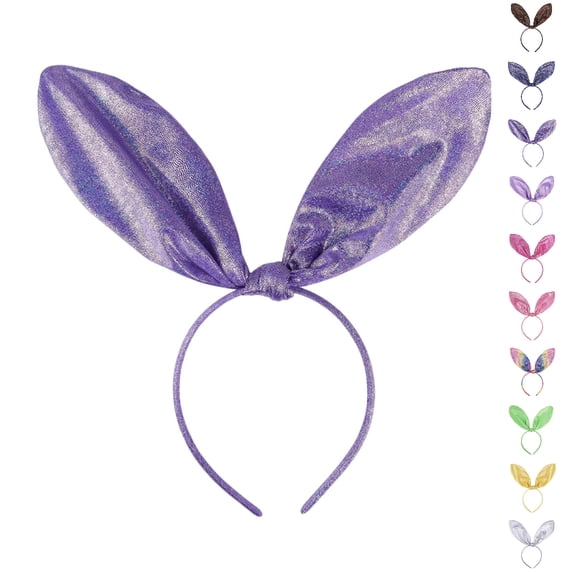 Bmisegm Headbands for Women Easter Large Bunny Ear Headband Fascinator for Kids Adults Hair Accessories One Size