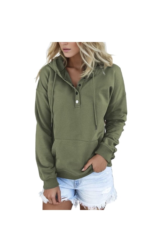 Hooded Long Drawstring Pocket for Womens Sleeve Down Hoodies and Sweatshirts Pullover Casual Green XXL