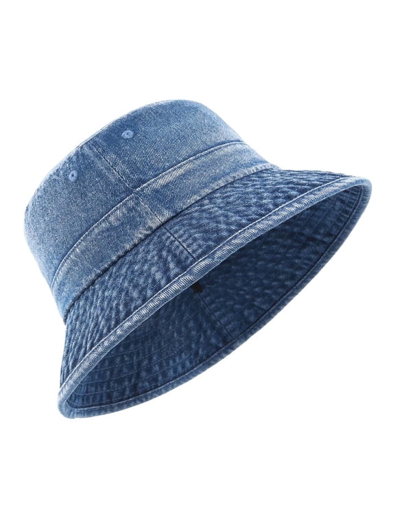 Fishing Hat Jeans Hat Denim for Large Head Sun Sun Cap Size 58 64 Cm Summer Bucket Hats for Women