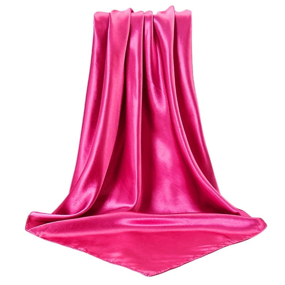 Bmisegm Turban Large Square Satin Head Scarf Silk Hair Scarf Square ...