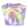 thumbnail image 1 of Bmisegm Kids Cheerleading Top With Sequin Performance Vest For Dance Team And Preschool Activities 11-14 years 160, 1 of 1