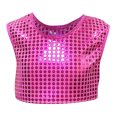 thumbnail image 1 of Bmisegm Kids Cheerleading Top With Sequin Performance Vest For Dance Team And Preschool Activities 7-10 years 140, 1 of 1