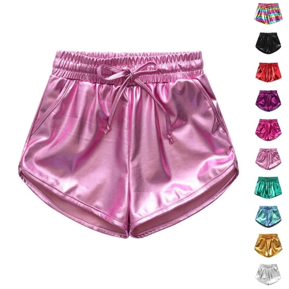 Bmisegm Kids Shorts Girls Children Dance Practice Pants Modern Summer Flat Angle Height 110-150Cm Shorts for Boys Pink 120