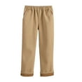 thumbnail image 1 of Bmisegm Kids Shorts Boy Girl Dress School Corduroy Lined Warm Winter Khaki Navy Elastic Waist Pants Shorts for Kids Khaki 8-9 Years, 1 of 5