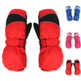 thumbnail image 1 of Bmisegm Kids Ski Snow Gloves Outdoor Windproof Boys Skating Ski Girls Snowboarding Boys Girls Winter Gloves Mittens Red, 1 of 6