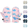 thumbnail image 1 of Bmisegm Kids Ski Snow Gloves Ski Mittens Boys Girls Cold Weather Outdoor Activities Thermal Insulated Pink_003 S, 1 of 6