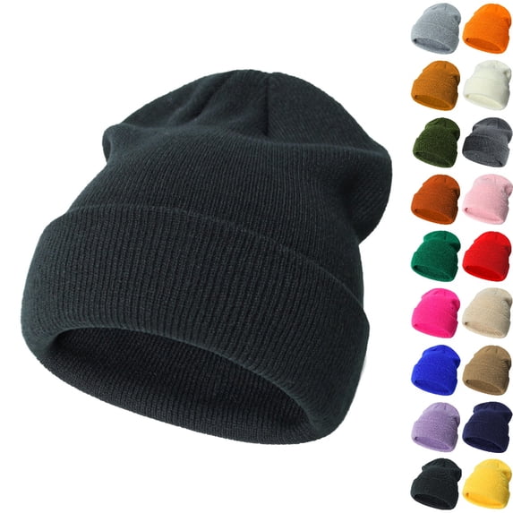Bmisegm Kids Winter Hat Children Soft Knit Unisex Kids Boys Girls Warm Black
