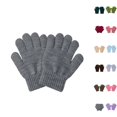 thumbnail image 1 of Bmisegm Kids Winter Knitted Gloves Kindergarten Children Autumn Cold Season Full Finger Insulated Cute Five Finger Mittens Dark Gray, 1 of 5