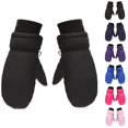 thumbnail image 1 of Bmisegm Kids Winter Snow Ski Gloves Windproof Outdoor Skating Snowboarding Boys Girls Winter Gloves Insulated Cold Weather Mittens Black M, 1 of 7