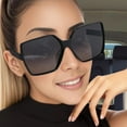 thumbnail image 1 of Bmisegm Ladies Sunglasses Personality Big Frame Sunglasses Fashion Sunglasses Summer Sunglasses Men Women Black One Size, 1 of 5