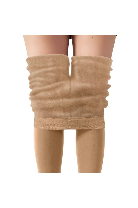 Lined Leggings Women Winter Warm Thick Tights Thermal Velvet Pants Control Soft Stretchy Thermal Underwear for Women Beige One Size
