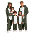thumbnail image 1 of Bmisegm Matching Family Christmas Pajamas Cute Bear Ear Hooded Zippered Jumpsuit Long Sleeve Cozy Warm Sleepwear for Men, 1 of 5