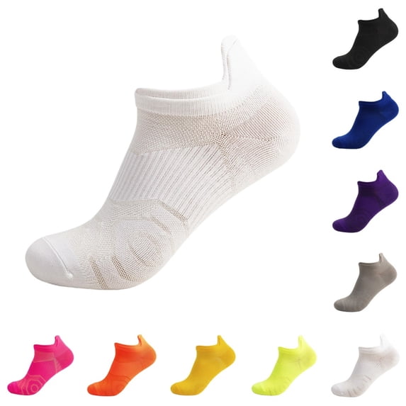 Bmisegm Mens Ankle Socks Outdoor Sports Fitness Running Thin Shallow Cut Summer Breathable Quick Drying Boat Socks for Men and Women White