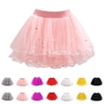 thumbnail image 1 of Bmisegm Mesh Skirt Spring Children's with Nailed Beads Puffy Base Skirt for Girls Cute Skirts 01_Pink,2-3 Years, 1 of 8