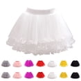 thumbnail image 1 of Bmisegm Mesh Skirt Spring Children's with Nailed Beads Puffy Base Skirt for Girls Summer Skirt 02_White,13-14 Years, 1 of 3