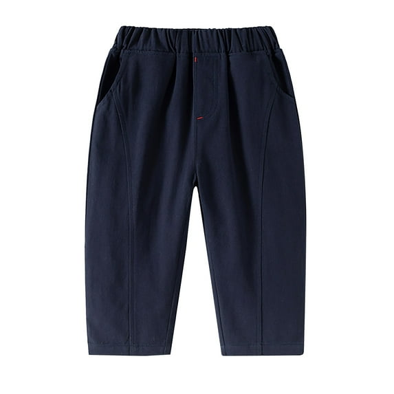 Bmisegm Pants for Boys 2026 Childrens Solid Color Casual Pants Fashion Childrens Pants baby boy pants 12-18 Months 90