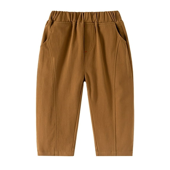 Bmisegm Pants for Boys 2026 Childrens Solid Color Casual Pants Fashion Childrens Pants baby boy pants 12-18 Months 90