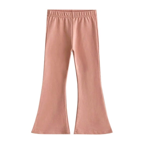 Bmisegm Pants for Kids Bottoms Solid Color Wide Leg Bottoms Fashionable Casual Kids Pants Pink 3-4 Years
