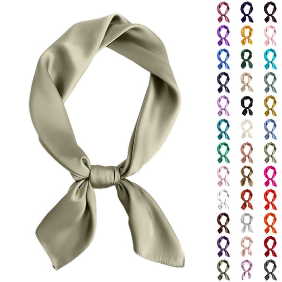 Bmisegm Scarf for Women Solid Color Ribbon Kerchief Women Polka Neck Scarf 70x70cm Minimalist Lightweight Summer Scarf Mint Green