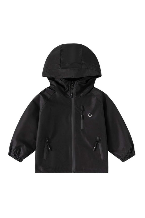 Shirt Kids Boys Windproof Hooded Outdoor Jacket Lightweight Breathable Spring Fall Winter Casual Sports Coat For Children Birthday Boy Shirt 9-10 Years 140