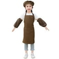 thumbnail image 1 of Bmisegm Shirts For Kid Art Smock Solid Color Apron Sleeve And Hat Three Piece Set For Children Artist Painting Aprons With Long Sleeve Girls Shirts 6-9 Years M, 1 of 3