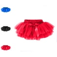 thumbnail image 1 of Bmisegm Skirts for Girls Baby Girls Layered Mesh Tutu Party Skirt with Bow Decor School Skirts for Girls 0-3 Months, 1 of 5