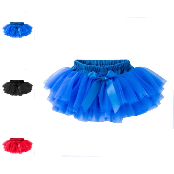 Bmisegm Skirts for Girls Baby Girls Layered Mesh Tutu Party Skirt with Bow Decor School Skirts for Girls 0-3 Months