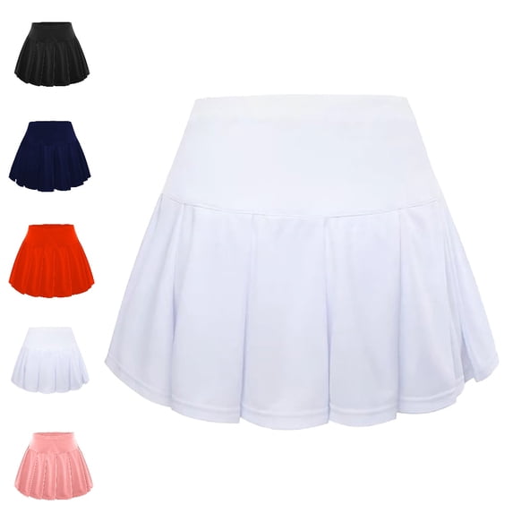 Bmisegm Skorts for Girls High Waist Pleated Tennis Skort with Built in Shorts for School Outdoor Play Back to School Supplies for Girls 13-14 Years