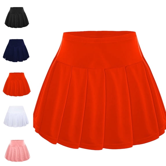 Bmisegm Skorts for Girls High Waist Pleated Tennis Skort with Built in Shorts for School Outdoor Play Back to School Supplies for Girls 5-6 Years
