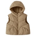 thumbnail image 1 of Bmisegm Stylish Hooded Vest For Kids Thick And Loose Fitting Sleeveless Outerwear For Ages 5 14 13-14 Years 160, 1 of 1