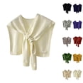 thumbnail image 1 of Bmisegm Sweater Shawl Wraps for Women Sweater Knitted Knotted Shawls Travel Casual Scarf Cape Shoulder Tops Fashion Wrap White, 1 of 3