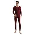 thumbnail image 1 of Bmisegm Thermal Underwear for Men Lined Base Layer Set for Cold Weather Winter Clothes for Women Red XXL, 1 of 7