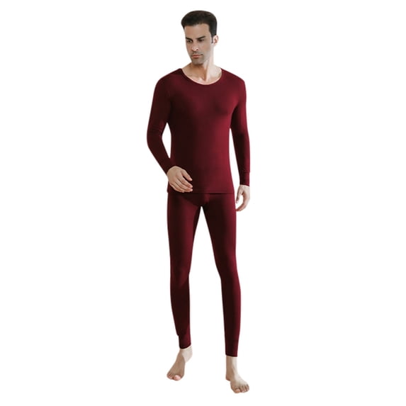 Bmisegm Thermal Underwear for Men Lined Base Layer Set for Cold Weather Winter Clothes for Women Red XXL