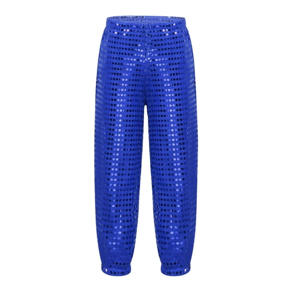 Bmisegm Toddler Boy Pants Kids Sequins Loose Jazz Hop Street Dance Pants Haren Trousers Dancewear for Boys Girls pants for boys 7-8 Years 130