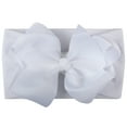 thumbnail image 1 of Bmisegm Toddler Headbands Baby Girls Adorable Soft Solid Bow Headband Hair Accessories Toddler Hair Ties 02_White,One Size, 1 of 3