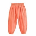 thumbnail image 1 of Bmisegm Toddler Pants Kids Baby Girls Boys Elastic Waist Soft Harem Summer Fall Long Trousers for Boys 2-8Y Orange,7-8 Years, 1 of 2