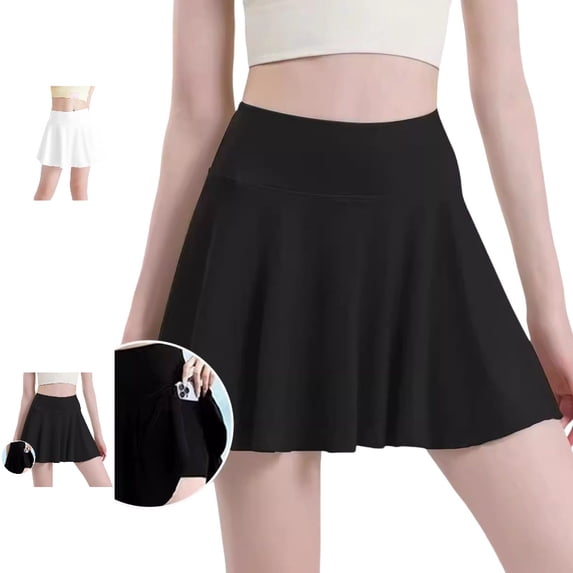 Bmisegm Uniform Skorts for Girls Lightweight Pleated Tennis Skort with Built in Shorts and Pockets for Sports and Daily Wear Back to School Outfits for Girls 3-4 Years
