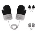 thumbnail image 1 of Bmisegm Winter Gloves for Men Women Anti Lost Rope Double Layer Soft Comfortable Baby Toddler Warm Mittens Black, 1 of 6