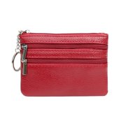 Bmisegm Women Fashion Leather Zipper Solid Color Underarm Bag Phone Bag Envelope Bag Purse Clutch Bag Compact Wallets for Women Red One Size
