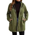thumbnail image 1 of Bmisegm Women's Casual Hooded Sweatshirt Fall Winter Fashion Solid Color Wavy Pocket Hoodies for Women for Loose Fit Green XXXXXL, 1 of 5