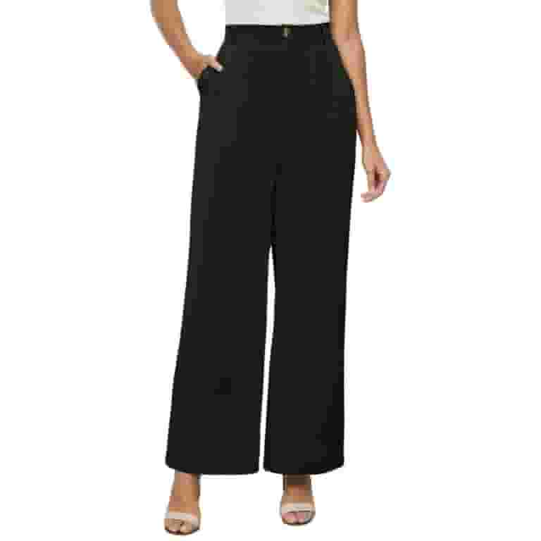 Bmisegm Women's Casual Wide Leg Trousers High Waist Comfortable