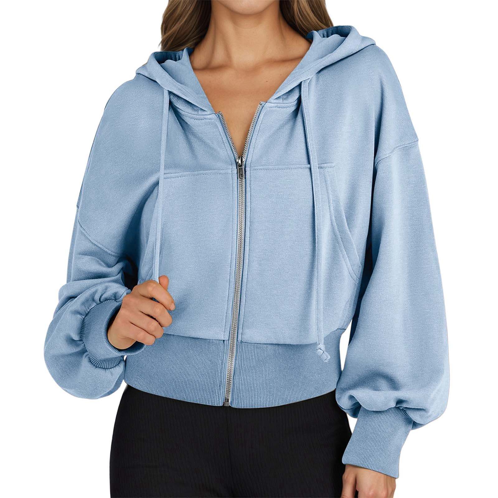 All-Over Print Women's Smock Short Hoodie With Long Sleeve