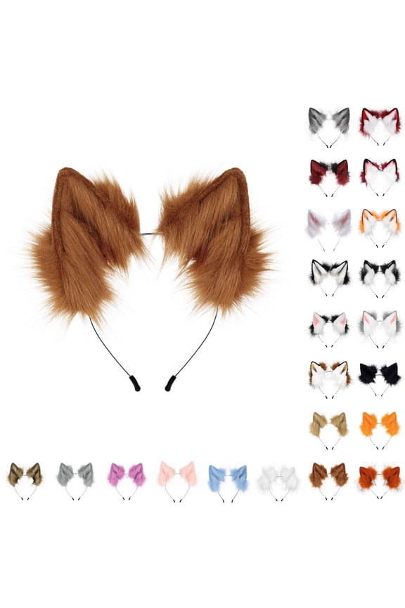 Womens Headbands Handmade Plush Animal Ears Party Supplies Accessories for Halloween BW2