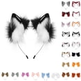 thumbnail image 1 of Bmisegm Womens Headbands Handmade Plush Animal Ears Party Supplies Accessories for Halloween Clear, 1 of 3